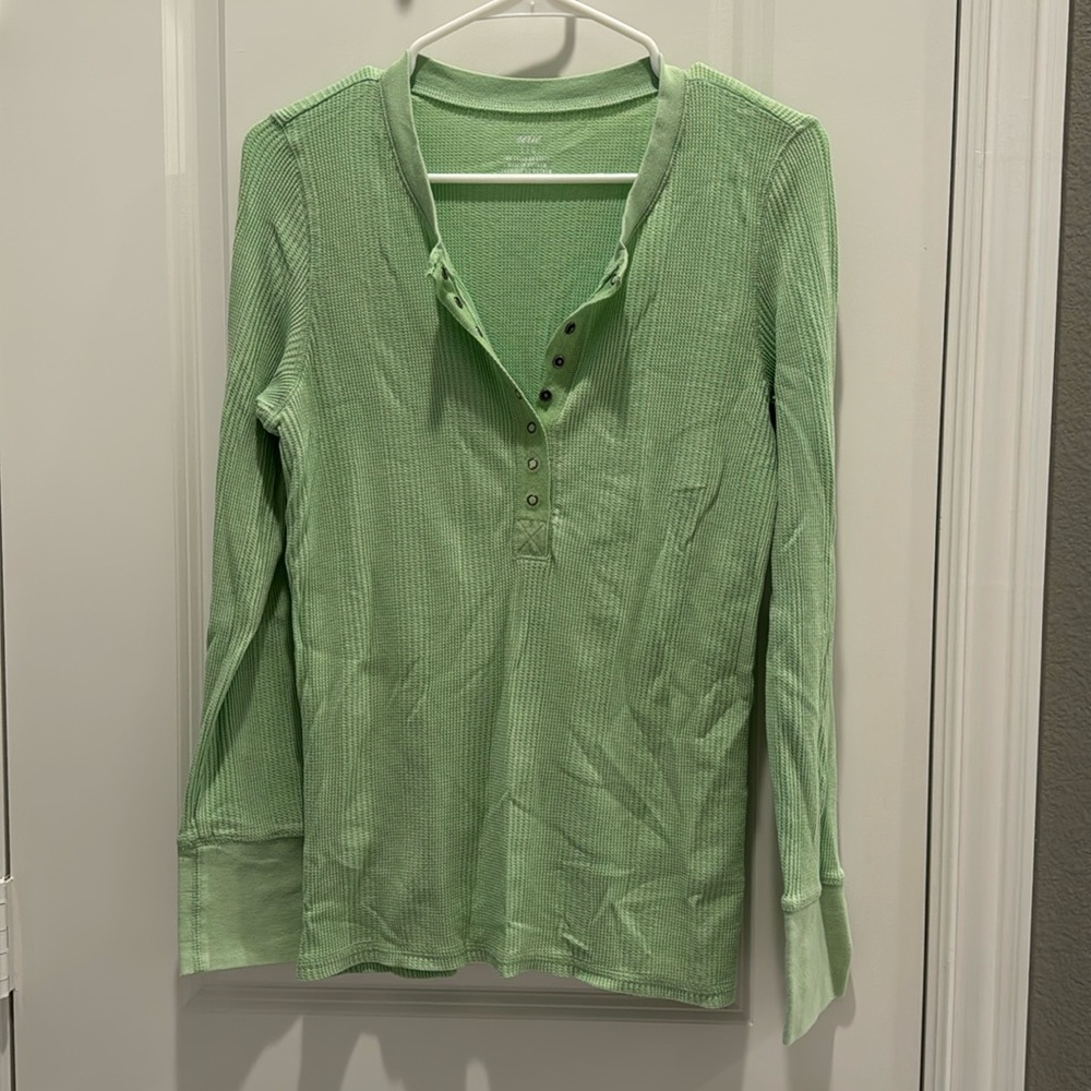 Lime green Henley by Aerie